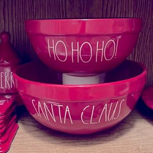 Christmas Red Bowls by Rae Dunn